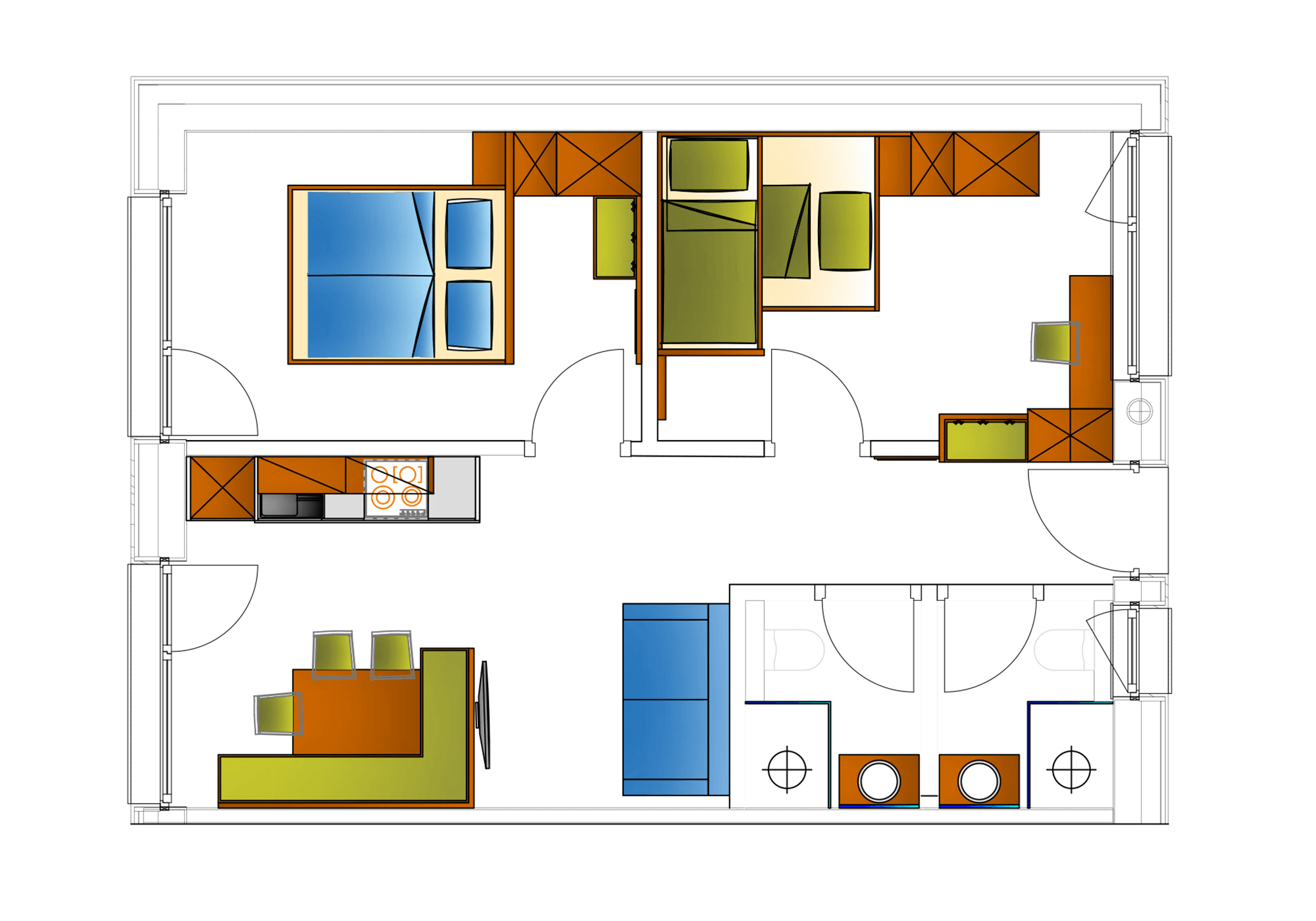 Grundriss Ferienwohnung 1