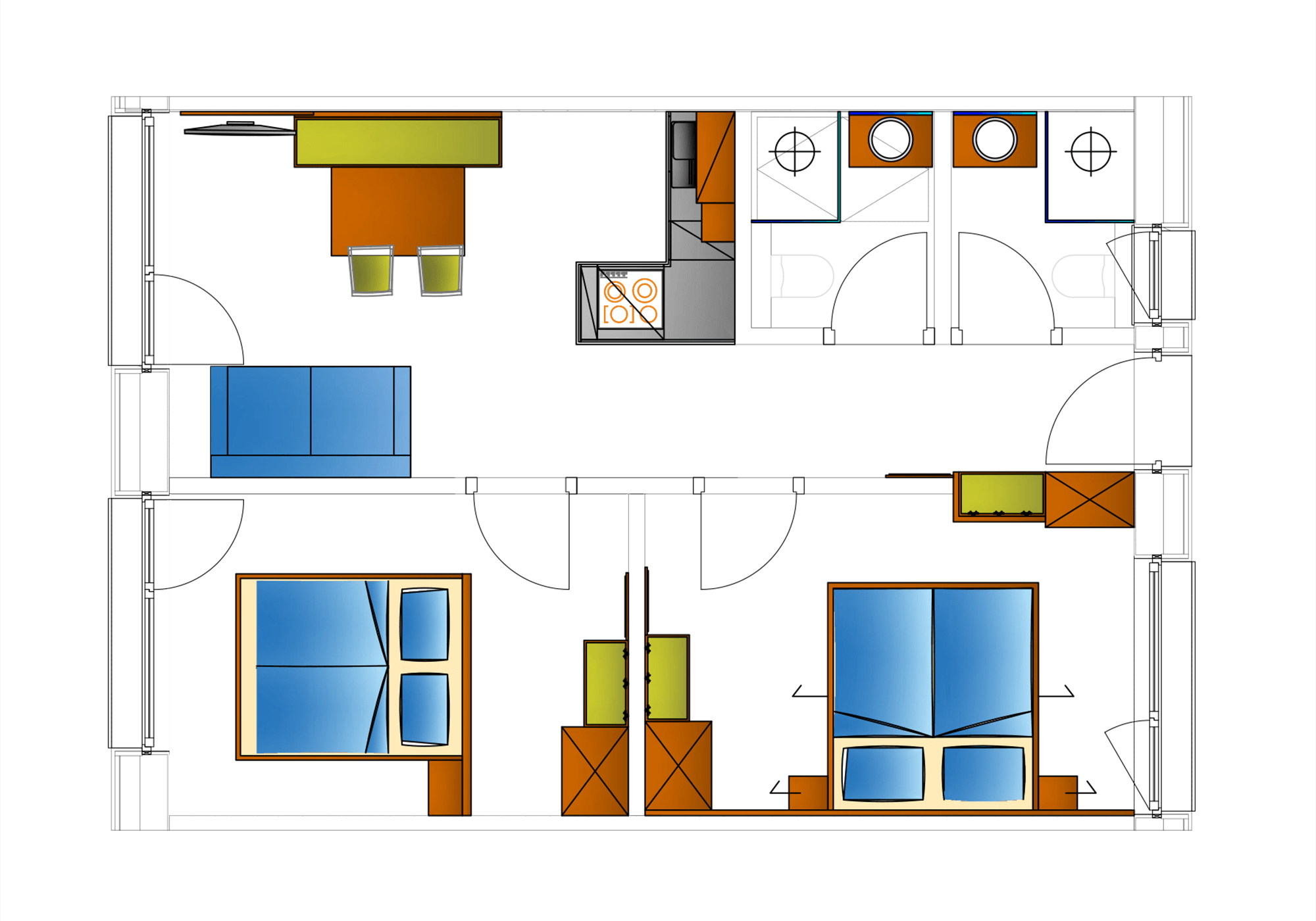 Grundriss Ferienwohnung 2