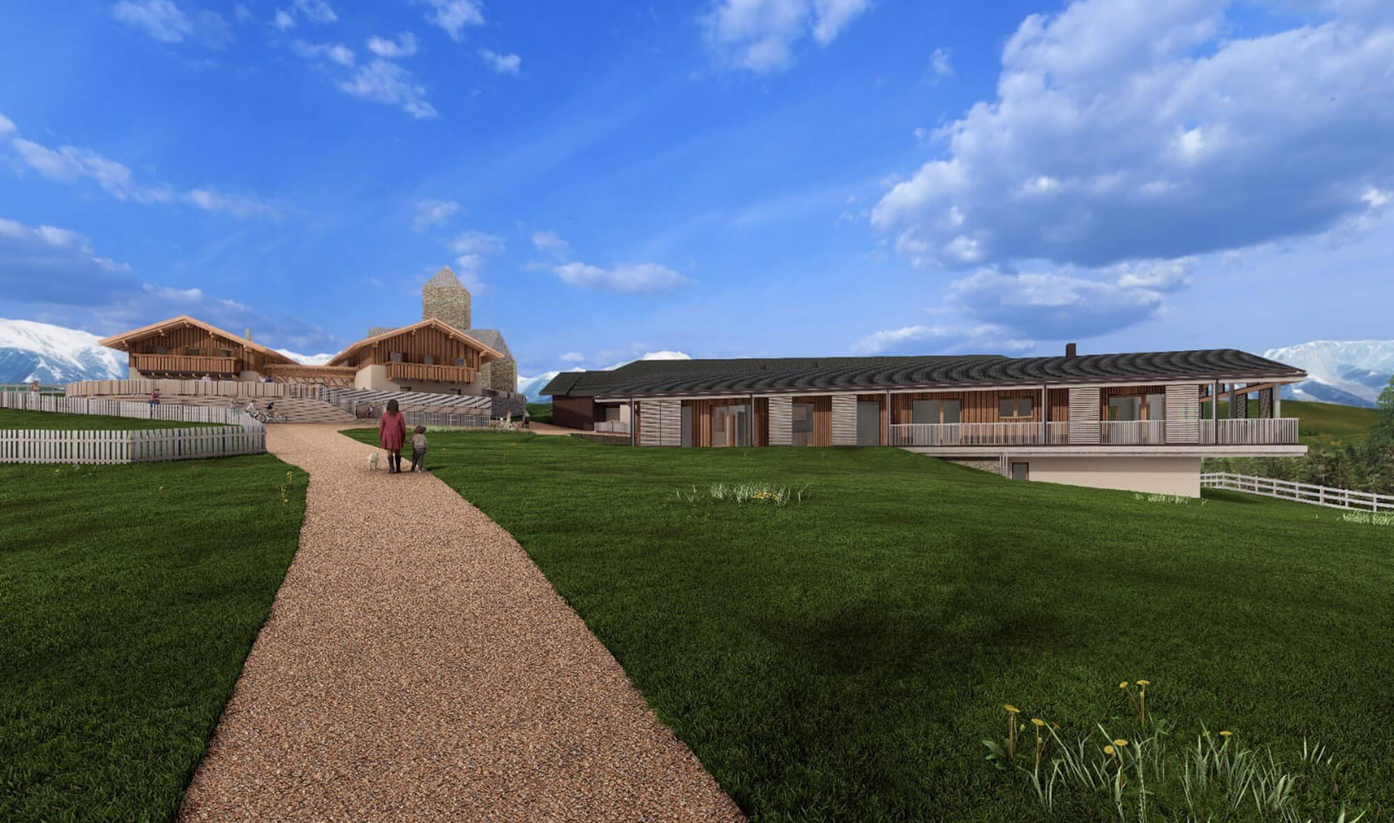 Rendering Langfennhof Außenansicht